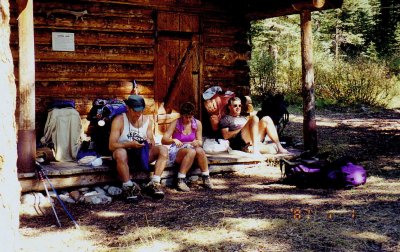 Group at Surprise Creek Cabin.