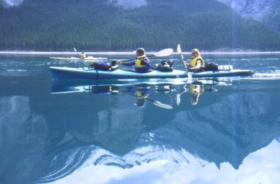 Doris & Pauline in double kayak.