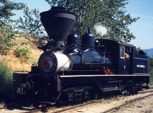Shay locomotive, 
the star of the Kettle Valley Heritage Steam Train at Summerland.