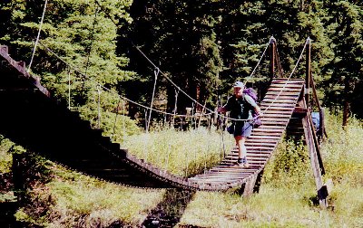 Peter on Bridge Over Surprise Creek.