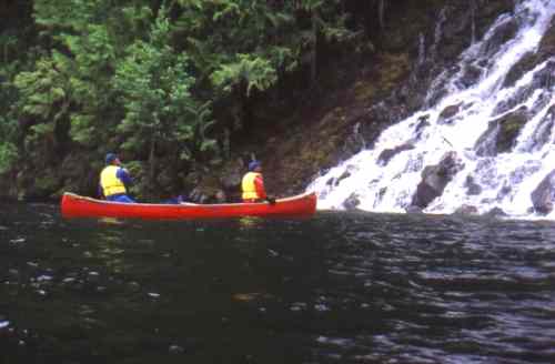 Gary (stern) and Mehran checking out waterfall